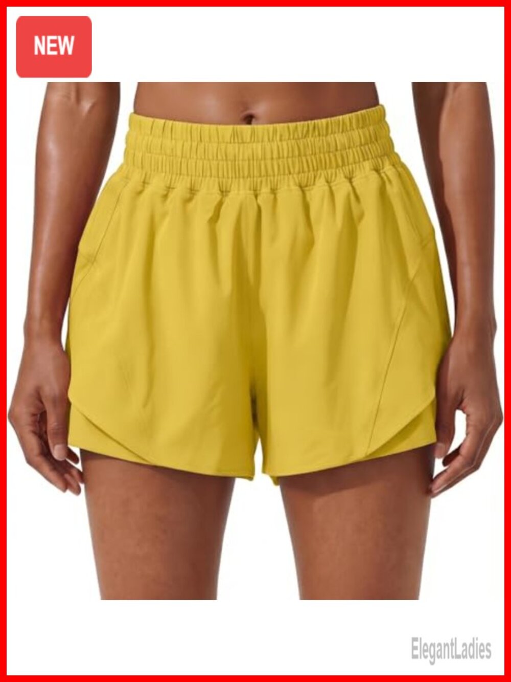 High Waisted Athletic Shorts 3" Women Running Shorts Quick Dry 2 in 1